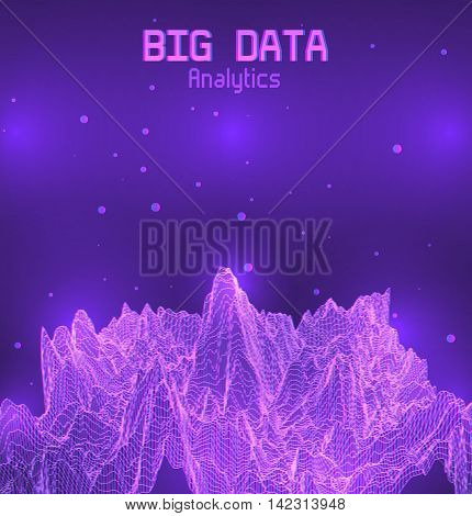 Big data visualization. Futuristic infographic vector illustration