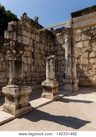 Ruins of the Synagogue in Capernaum The Town of Jesus - Israel