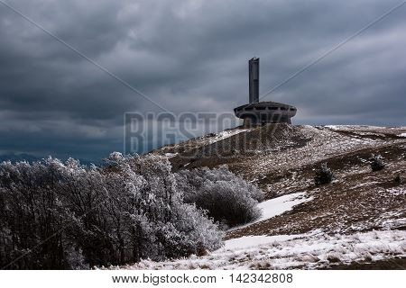 Buzludzha - abandoned bulgarian communist party's building Hadji Dimitar peak