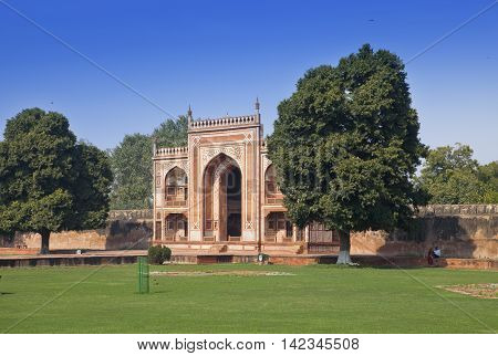 Gate to Itmad-Ud-Daulah's Tomb (Baby Taj) at Agra Uttar Pradesh India