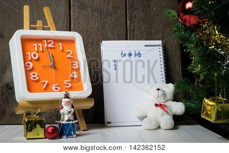 Counting down to Christmas New year To do list