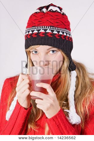 beber chá de menina