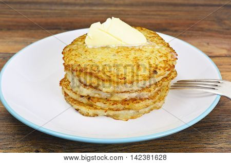 Fried Potato Pancakes. Belarusian and German Cuisine. Stodio Photo