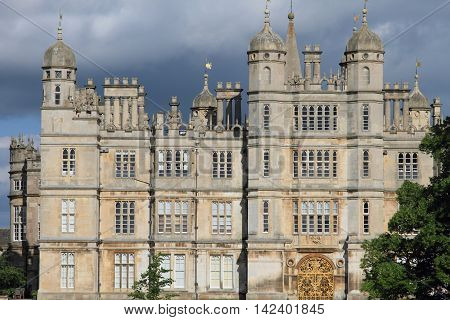 Burghley House, landmark medieval castle in Stamford, England