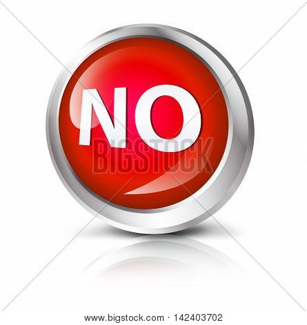 Glossy icon or button with no symbol. 3D illustration