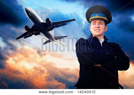 Pilot a letadlo v oblacích