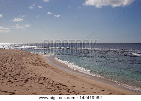 Caribbean beach in Guadeloupe, Plage de l'anse Laborde