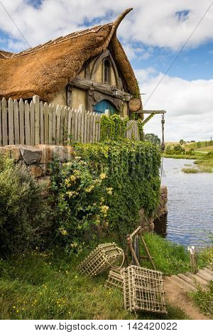HOBBITON home of the HOBBIT movie and LORD OF THE RINGS 2016 on FEBRUARY 04 2016 in Matamata New Zealand 2016