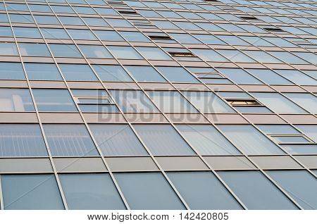 Geometry pattern of a skyscraper mirror surface