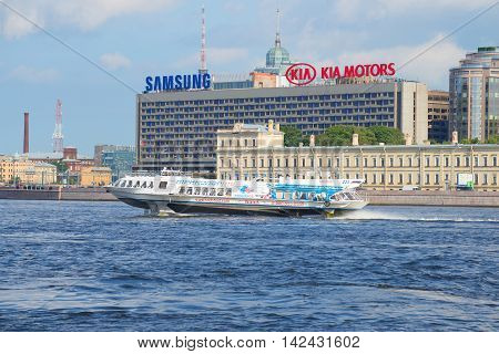 ST. PETERSBURG, RUSSIA - JULY 28, 2016: Hydrofoil 