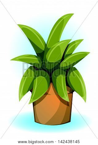 Cartoon Vector Illustration Cartoon Flowerpot Objects