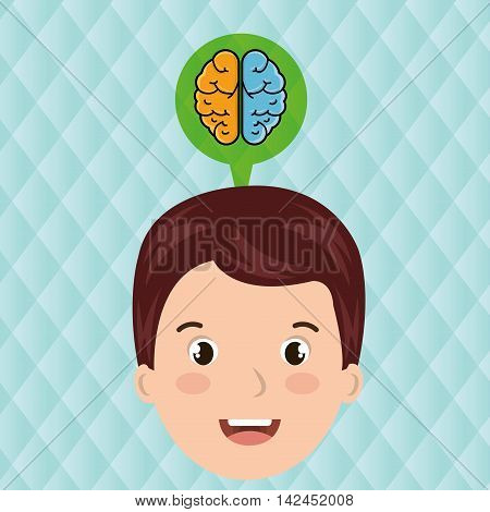 child brian idea icon vector illustration graphic