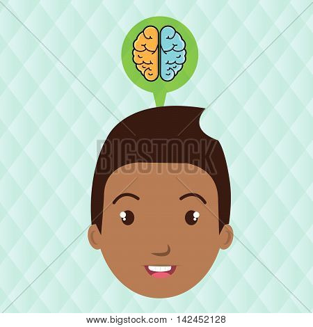 child brian idea icon vector illustration graphic