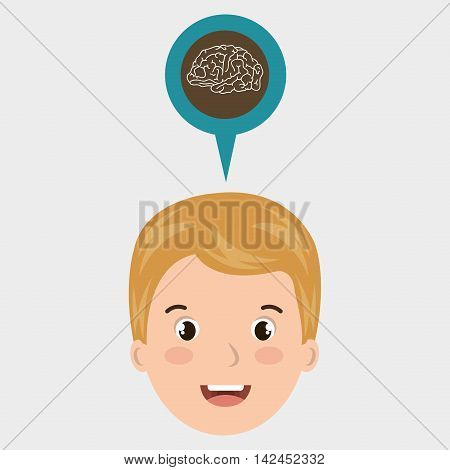 child brian idea icon vector illustration graphic