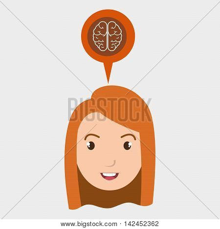 child brian idea icon vector illustration graphic
