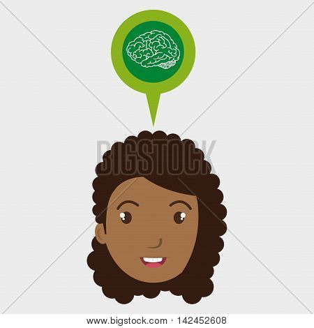 child brian idea icon vector illustration graphic