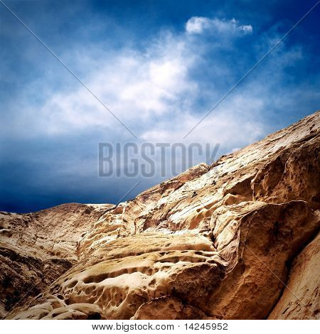 Beautiful mauntain under sky with clouds