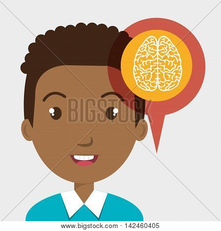 child brian idea icon vector illustration graphic
