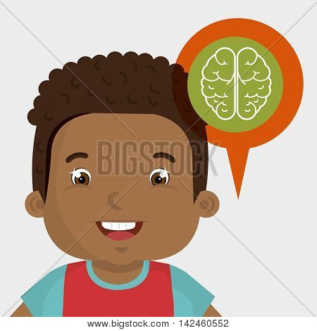 child brian idea icon vector illustration graphic
