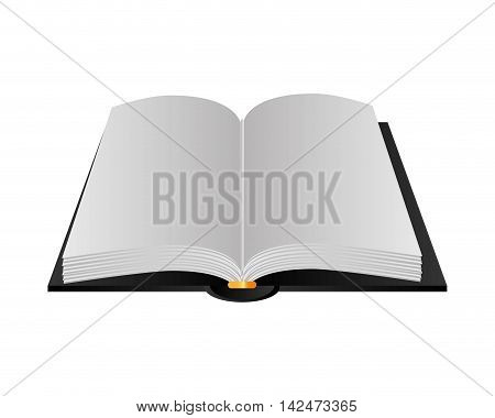 flat design open book icon vector illustration