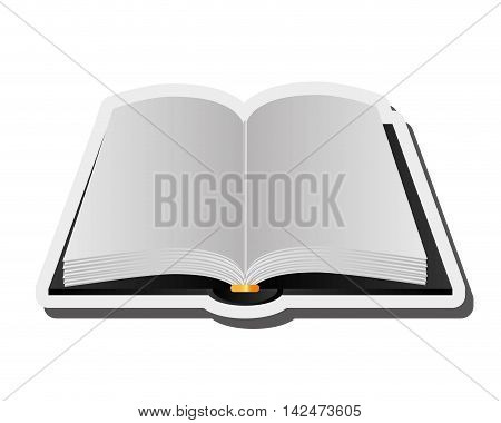 flat design open book icon vector illustration