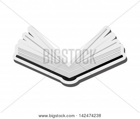 flat design open book icon vector illustration
