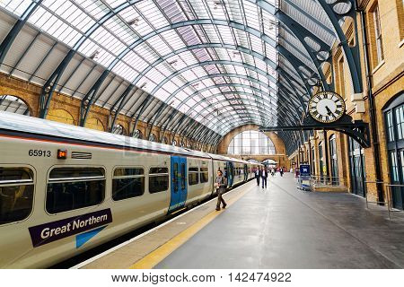 Kings Cross Railway Station In London, Uk