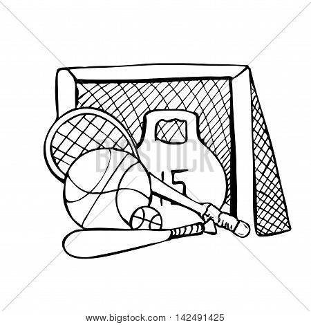 Sports Equipment. Day Of Culture And Sport.