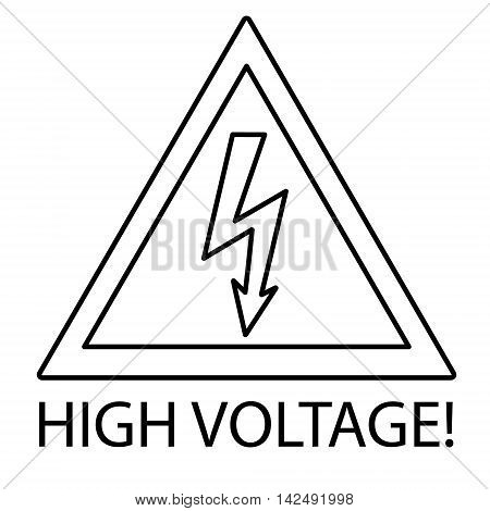 High Voltage Sign. Danger Symbol.