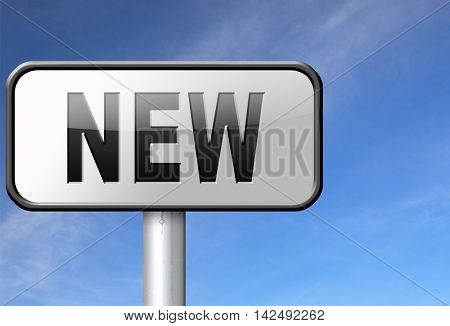 New button or icon latest and newest brand of product available now 3D illustration
