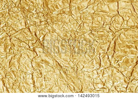Crumpled Gold Paper