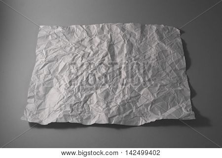Wrinkled paper/ Paper texture. White paper sheet.