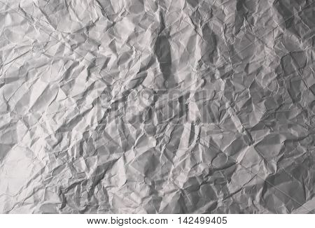 Wrinkled paper /Paper texture. White paper sheet.