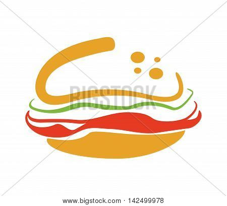 flat design sandwich with olive icon vector illustration