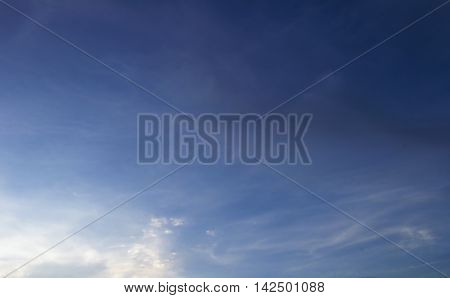 Blue sky in Sun rise and sun set background.
