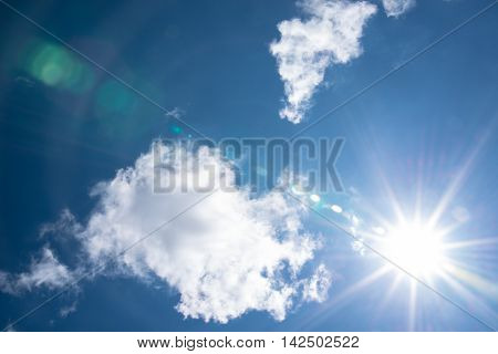 Colorful sky and sunrise. Natural landscape of the earth