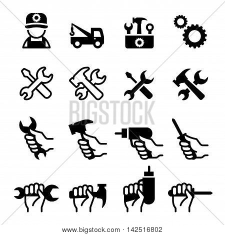Tools Repair Fix Setup Maintenance tuning install Configuration icons set