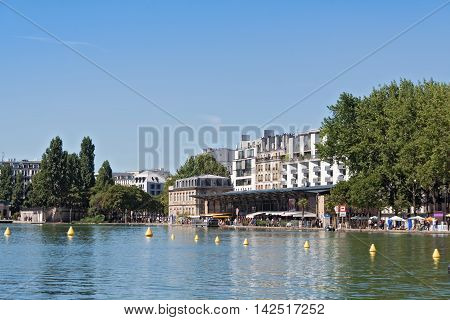 Bassin de la Villette in the 19th arrondissement of Paris