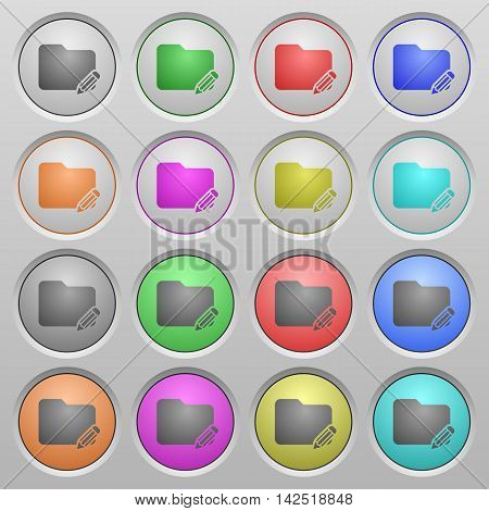 Set of Folder edit plastic sunk spherical buttons.