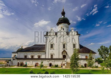 Sviyazhsk island, Russia - June 12, 2016: Uspensky monastery on Sviyazhsk island.
