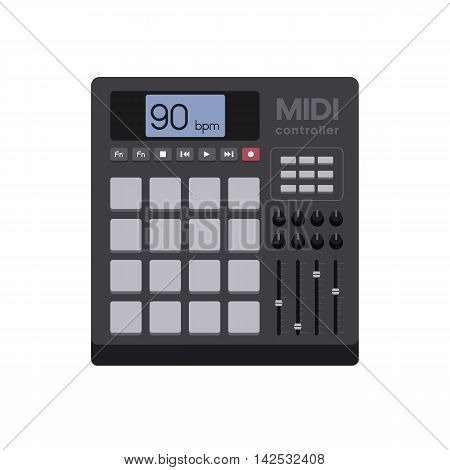 Vector Illustration of a Modern MIDI Controller