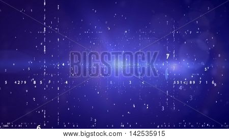 Cyberspace With Digital Binary Code