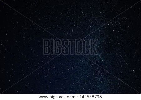 The stars in the night sky. Real photo.