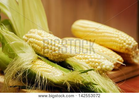 Wery swetty corn. The sweety food. Summer.