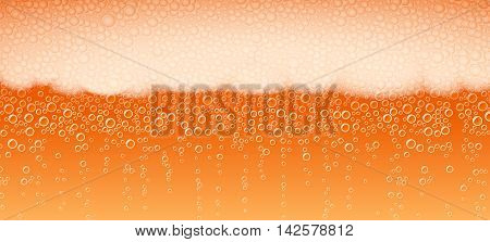 Beer with foam and bubbles of Cold Red varieties; Vector background Eps10