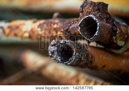 Rusty Pipes Closeup