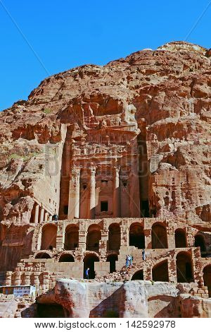 A Beautiful view of Petra in JORDAN.