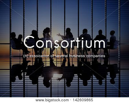 Consortium Alliance Combine Cooperative Group Concept