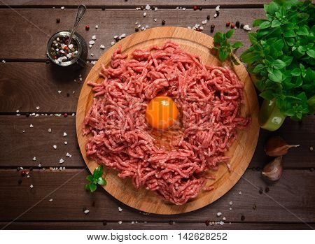 Raw Minced Meat With Egg