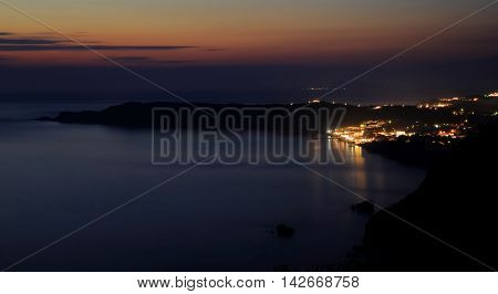 View On Arillas Agiou Georgiou (corfu Island) By Sundown